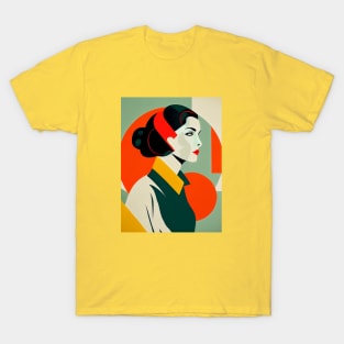 Bauhaus Portret of Young Woman, Art and Design T-Shirt